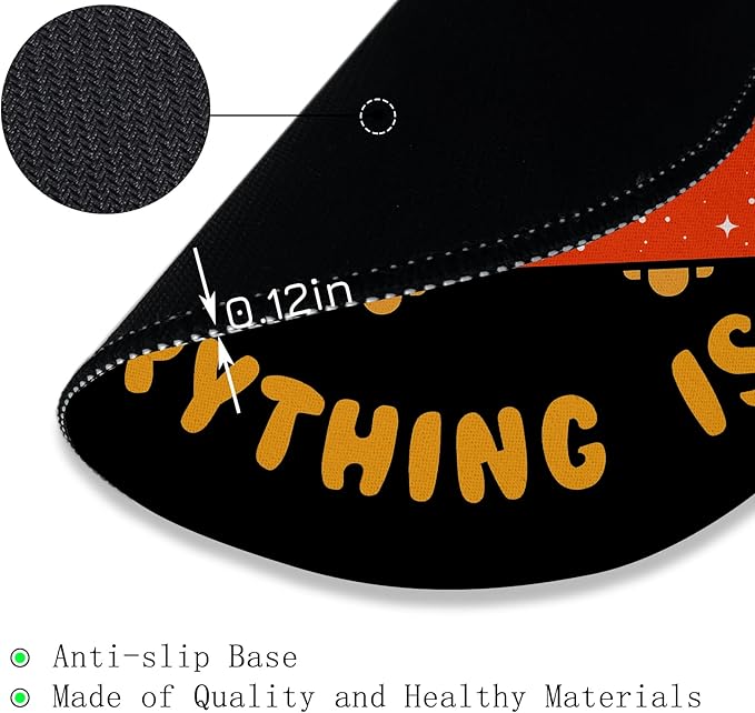 Gctriki Dumpster on Fire Mouse Pad, Cute Round Mouse Pads for Desk, Funny Orange Dumpster Mousepad for Laptop Gaming, Stitched Edge Non-Slip Rubber Base, Cute Office Desk Accessories Decor for Women