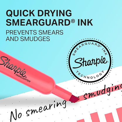 Sharpie Tank Style Bulk Highlighters, Chisel Tip Highlighter Marker Set, Journal Highlighters, Office And Teacher Supplies, Fluorescent And Pastel Highlighters, 12 Assorted Fashion Colors, 36 Count