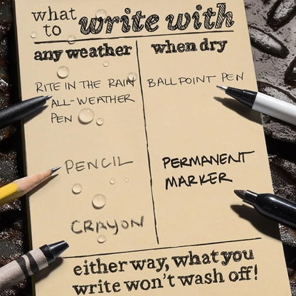 Rite In The Rain Weatherproof Top Spiral Notebooks, 3" x 5", Tan Cover, 3 Pack (No. 935T-3)