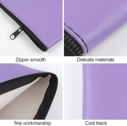 2 Pieces Money Bags With Zipper , 11x6.1 inch Money Pouch, Bank Bag, Cash Bag , Check Wallet, Cosmetics(Purple)
