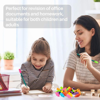 Sukh Cap Erasers for Pencils Pulk - Pencil Top Erasers Cap Erasers Toppers for Latex Free Assorted Colors School Supplies for Teachers Sudents Classroom Home and Office (Pack of 100)