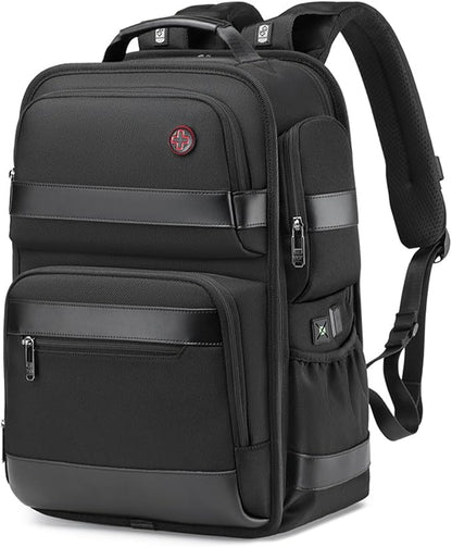 CROSSGEAR 16 Inch Business Laptop Backpack for Men, Carry on Backpack for Airplanes, Water Resistant Travel Backpack Laptop Bag Computer Backpack Casual Daypacks with USB Port for Travel