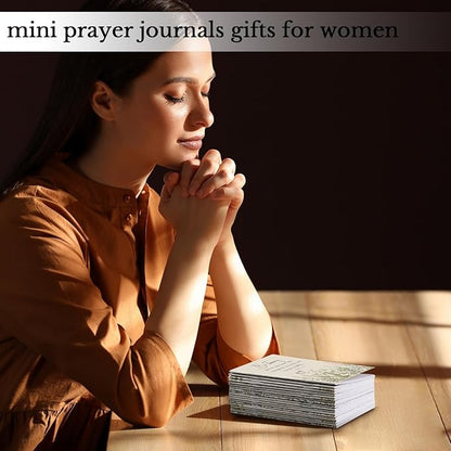 Ctosree 100 Pcs Bible Verse Prayer Journal Notebook Christian Note Pads Bulk mini Inspirational Notebook Religious Scripture Church Notepad for Women 3.15 x 5 Inches (Beige)
