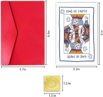 King of Farts Birthday Card for Husband Boyfriend, Funny Birthday Card for Men Him, Hilarious Birthday Gift