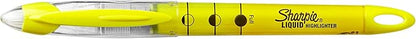 Sharpie Liquid Highlighters, Chisel Tip, Fluorescent Yellow, 12 Count