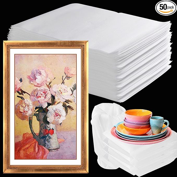 16”x24” 50Pack Foam Pouches, Large Moving Supplies for Packing Dishes Artwork, 0.5MM Thick Cushion Foam Bags for Storing Shipping Breakables, fragile Padding Material Sleeves for Fragile Plates China