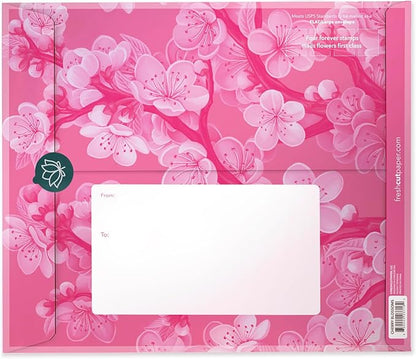 Freshcut Paper Pop Up Cards, Cherry Blossoms 12 inch Paper Flower Bouquet Greeting Cards with Blank Note Card & Envelope, Birthday Gifts for Women