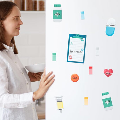 B1ykin Sticky Notes Set - Cartoon Theme Cute Self-Stick Notes Pad Teacher Appreciation Gifts， Self-Adhesive Writing Memo Pages Sticky to Do Notepad for Kids Employee School Office (Doctor)