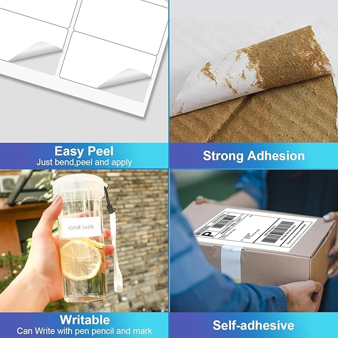 6 Up Shipping Address Labels, 3.33" X 4" (8164/5164) Address Barcode Label for Inkjet/Laser Printer (2000 Sheet -12000 Labels)