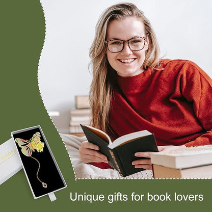 Butterfly Bookmarks for Women,Cute Funny Metal Bookmark,Unique Gifts Book Markers for Women Book Lovers,Teacher Appreciation Gifts,Valentine Mother's Day Christmas New Year Birthday Gift