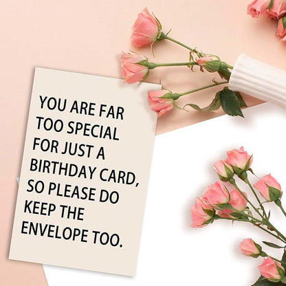 Funny Birthday Cards for Men Him, Happy Birthday Gift Cards for Husband Boyfriend Fiance, Mens Bday Gifts,You Are Far Too Special For Just A Birthday Card