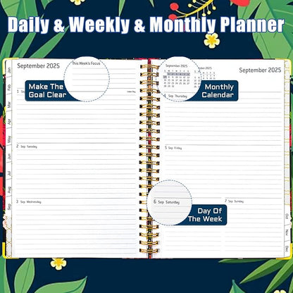 Academic Planner 2025, Daily Weekly and Monthly Planner, Jan. 2025 - Dec. 2025, Calendar Planner with Monthly Tabs, Planning Organize Notebook for Work, 8.5'' x 6.2''