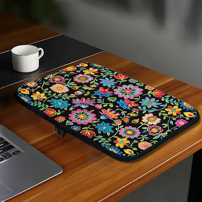 Colorful Flower Lap Top Case for Women Girls 15 inch Laptop Sleeve Portable Computer Sleeve Bag Portable Laptop Protector with Multiple Uses Ideal Gifts for Women Girls Tablet Bag