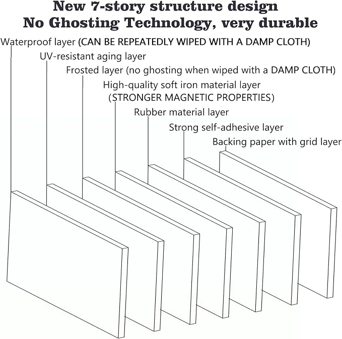 Self Adhesive Magnetic Chalkboard Contact Paper for Kids 47.2" x 17.5" Suitable for Home School Office Alternative Magnetic Blackboard Paint