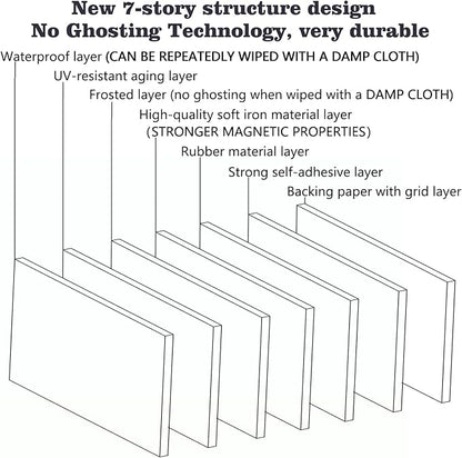 Magnetic Chalkboard Contact Paper 16.2" x 24" Self Adhesive Wall Board Sticker with Liquid Chalk for Kids Black Chalk Board Wallpaper Roll Alternative Magnetic Blackboard Paint