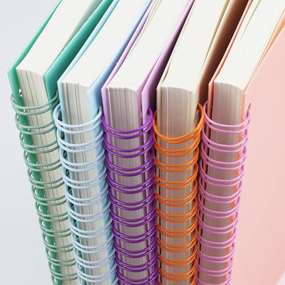 5 Pack Lined Spiral Journal Notebook for Women & Men, 8.3" x 5.7",80 Sheets/160 Pages College Ruled Notebook, A5 Plastic Hardcover Notebook for Office,School,Home