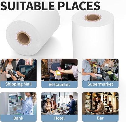 10 Rolls 2 1/4" x 85' Thermal Paper Cash Register POS Receipt Paper Fits for Most Credit Card Terminals