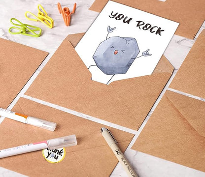 32 Funny Thank You Cards wtih Envelopes & Stickers,Fun Greeting Note Cards 4 x 6 in,Bulk Boxed Set Assortment for Employee Teachers Friends Business Coworker Gratitude Appreciation