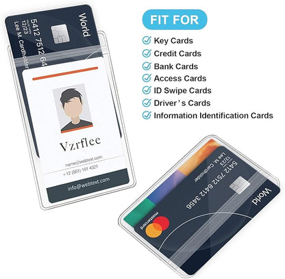 Retractable Badge Reel Lanyard with 2 Pieces ID Holder for Women, Fashion Beaded Chain Premium Stainless Steel Lanyard Necklace Water Resistant Name Badge Holder (Black)