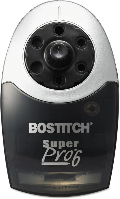 Stanley Bostitch SuperPro6 Commercial Pencil Sharpener with 6 Holes and Industrial Motor, Gray (EPS12HC)