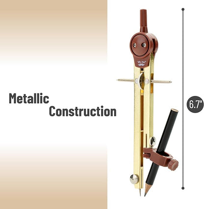 Mr. Pen- Compass for Geometry, Gold, Compass with Pencil, Drawing Compass Drawing Tool, Math Compass, Drafting Tools, Drawing Tools, Geometry Compass, Circle Drawing Tool, Geometry Set