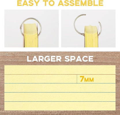 500PCS 3x5 Colored Index Cards with Ring Ruled-Goefun Lined Note Cards 3 x 5 Color Flashcards with Ring for Studying, Note Taking, To Do List