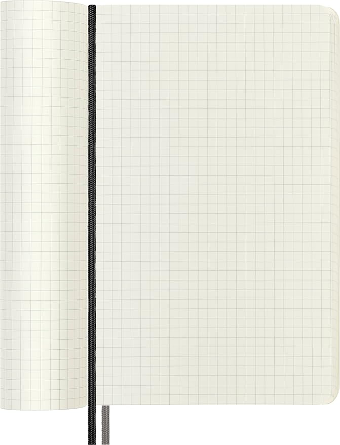 Moleskine Classic Expanded Notebook, Soft Cover, Large (5" x 8.25") Squared/Grid, Black, 400 Pages