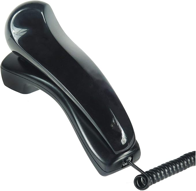 Softalk Antibacterial Black Phone Shoulder Rest | Landline Telephone Accessory (00101M)