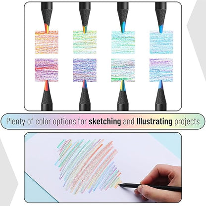 Mr. Pen- Rainbow Pencils, 12 Pack, 7 Color in 1 Rainbow Colored Pencil with Sharpener, Fun Pencils for Kids, Rainbow Pencils for Kids, Colored Pencils for Kids, Color Pencils for Kids