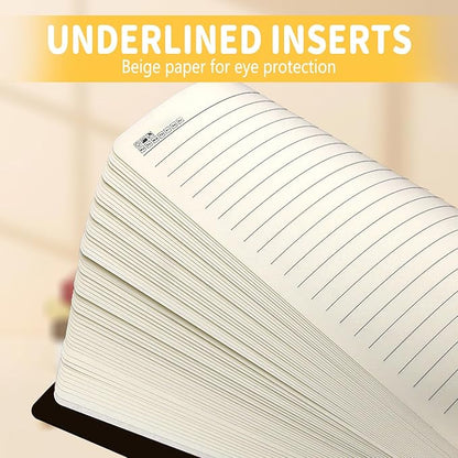 BoAn Spiral Notebook 2 Pcs 8.3 Inch x 11.2 Inch A4 Notebook 76 Pages/ 38 Sheets Soft Cover Spiral Notebook Journal Sketchbook Soft Kraft Cover Sheets for Students Office Business