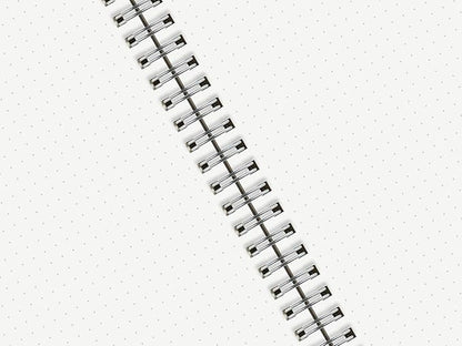 Large Dot Grid Spiral Notebook, 8.5" x 11", Premium 100gsm Ivory White Paper, Sturdy See-Through Cover, 128 Dotted Pages per Notebook(2 Pack) for Home, School, Office, Artist Writing/Drawing