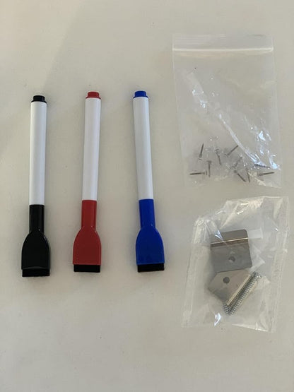 Combination Board Magnetic Dry Erase Board & Corkboard,24''x18'' Combo Board, Black Frame