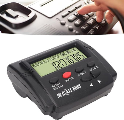Call Blocking Device with LCD Display, 4000 Groups Large Capacity Prevent Harassment Caller ID Box with LCD Display for Landline Phones