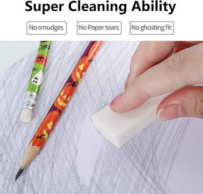 10 Pieces Drawing Art Pencil Erasers, Multi-Shape Painting Grey Kneaded White Foam Erasers with Grip for Art Sketching Drafting Supplies