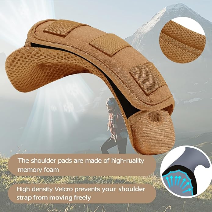 2Pcs Thick Cushioned Shoulder Pads, Anti-Slip Design and Breathable Mesh Pads for Shoulder Strap,Soft and Comfortable