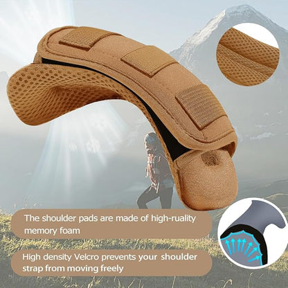 2Pcs Thick Cushioned Shoulder Pads, Anti-Slip Design and Breathable Mesh Pads for Shoulder Strap,Soft and Comfortable