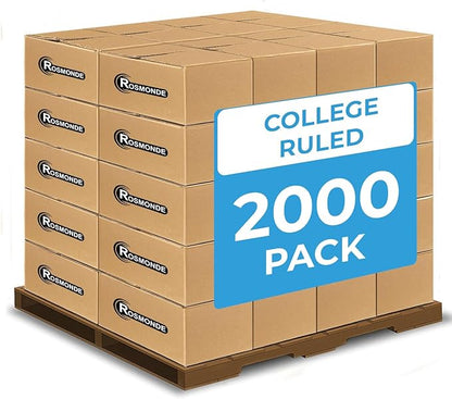 2000 Pack (Pallet) Composition Notebooks Bulk, College Ruled, Full Pallet of Notebooks, 200 Pages (100 Sheets), 9-3/4 x 7-1/2, Bulk Notebooks for School, College & Office, 4-7 Days Transit