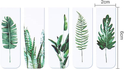 Chinco 10 Pieces Magnetic Bookmarks Magnet Page Markers Assorted Book Markers Set for Students Reading Gifts for Christmas(Tortoiseshell Leaf)