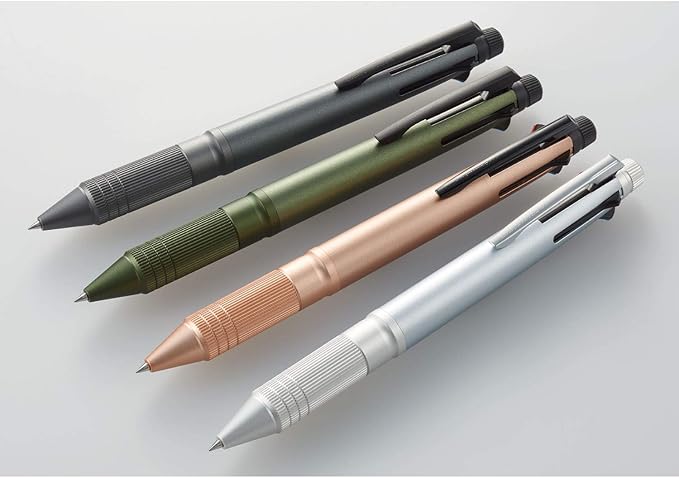 uni Jetstream 4&1 Metal Edition, 0.5mm Ballpoint Pen (Black, Red, Blue, Green) and 0.5mm Mechanical Pencil, Pink Gold (MSXE52000A05.74)