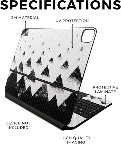 Carbon Fiber Skin Compatible with Apple Magic Keyboard for iPad Air 13-inch (M2) 2024 - Black Hills - Premium 3M Vinyl Protective Wrap Decal Cover - Easy to Apply | Crafted in The USA by MightySkins