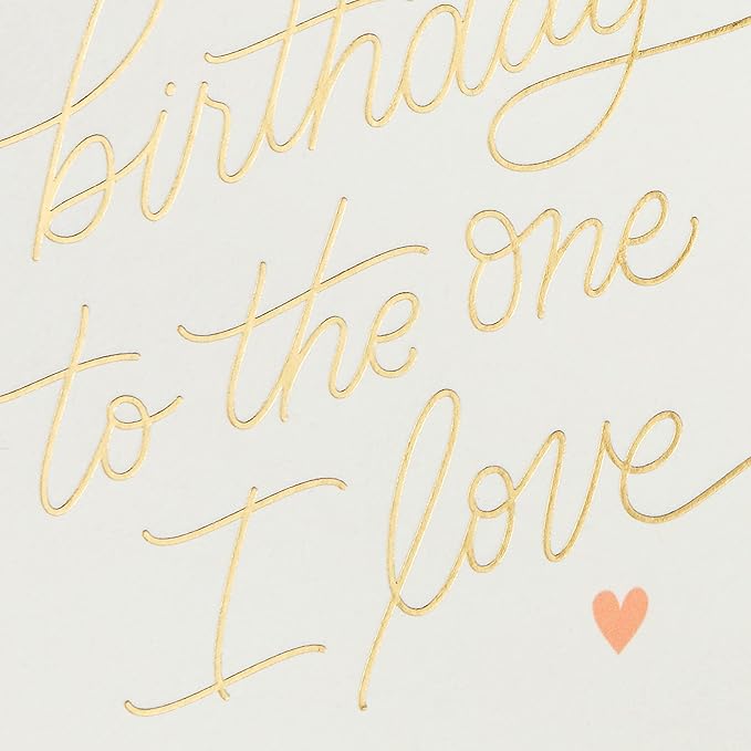Hallmark Signature Birthday Card for Husband, Wife, Boyfriend, Girlfriend (One I Love)