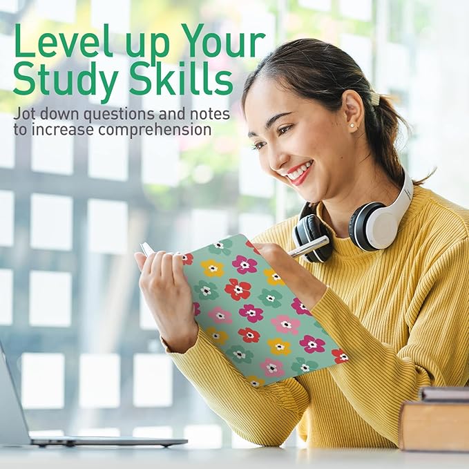 Sweetzer & Orange S&O Cute Spiral Notebooks - College Ruled Spiral Notebook with Pockets - Hardcover Notebook for Women - Cute Notebooks for School & Journal - 80 Double-Sided Pages, 6.25" x 8.25”