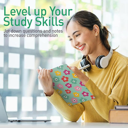 Sweetzer & Orange S&O Cute Spiral Notebooks - College Ruled Spiral Notebook with Pockets - Hardcover Notebook for Women - Cute Notebooks for School & Journal - 80 Double-Sided Pages, 6.25" x 8.25”