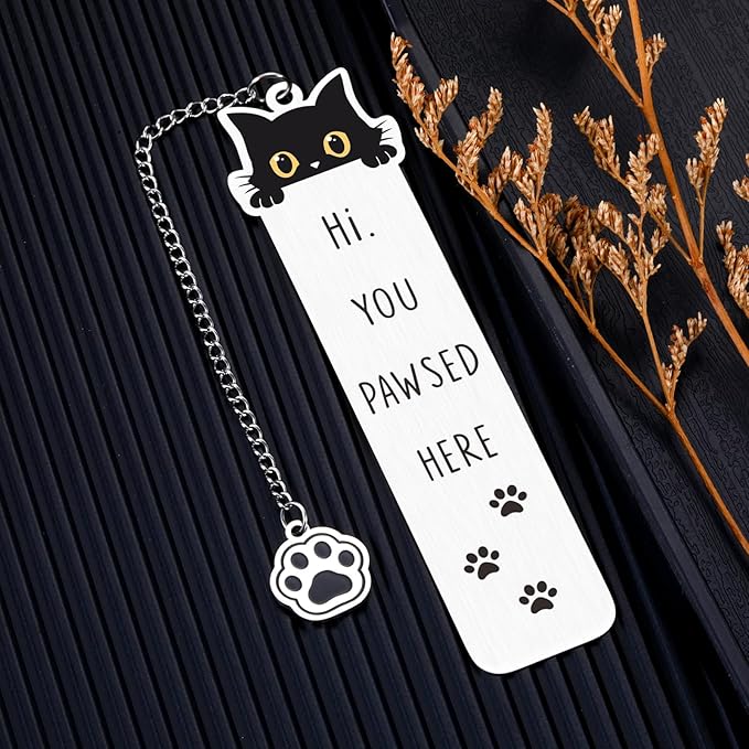Black Cat Gifts, Cat Gifts for Women, Book Marks for Women, Book Lovers Gifts, Stocking Stuffers for Women, White Elephant Gifts, Cat Bookmarks for Women, Cat Lover Gifts for Women, Cat Mom Gifts