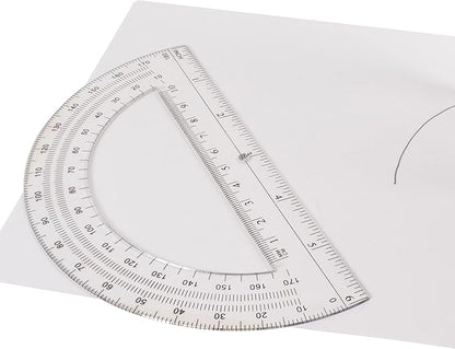 Westcott 6-Inch Plastic 180 Degree Protractor, Clear