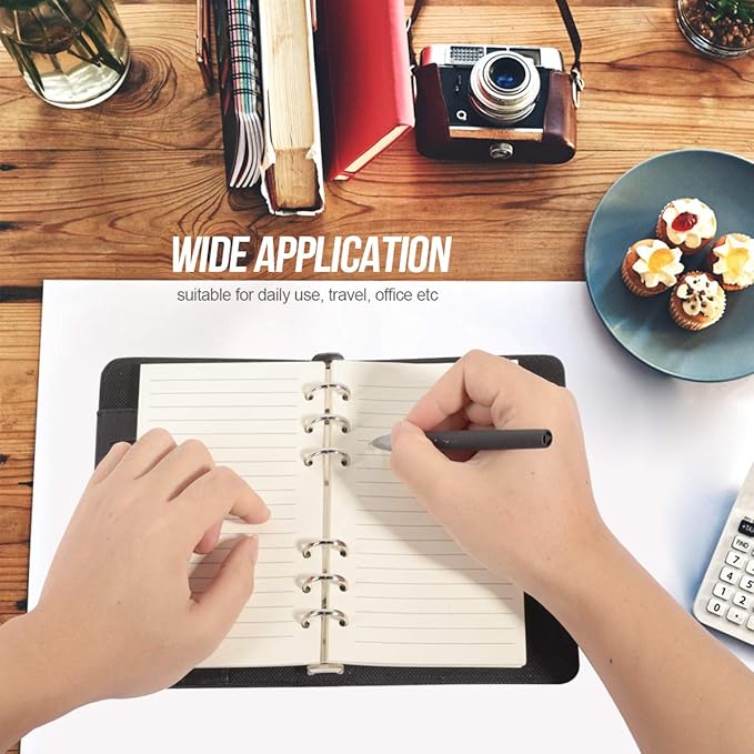 Refill Lined Paper, Leather Journal Refills Lined, 6-Holes Inserts (320 Pages) for A6 Binder Refillable Journals Notebooks, 2 Pack(Each Pack 80 Sheets, 160 Pages)