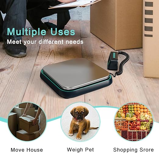 Digital Shipping Scale, 86 lbs/0.1oz Highly Accurate Postal Scale for Packages with Hold/Tare/Separate LCD Display，Stainless Steel Postage Scale，Package Scale for Small Business, Mail Scale