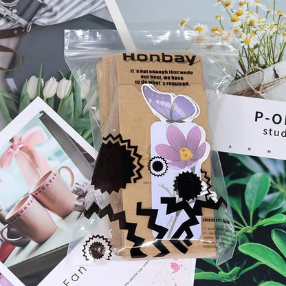 Honbay 28PCS Cute Butterfly Bookmark Paper Butterfly Book Page Markers for Students Reading Present Office Stationery or Classroom Gifts (14 Styles)