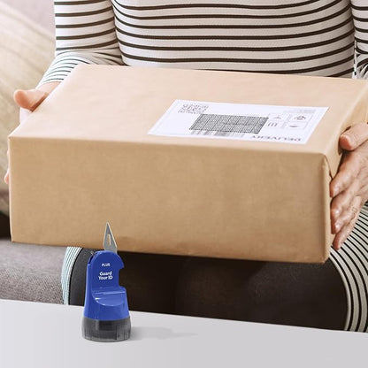 Guard Your ID 3 in 1 Wide Advanced Roller with Retractable Box & Envelope Opener and Identity Theft Prevention Security Stamp Blue