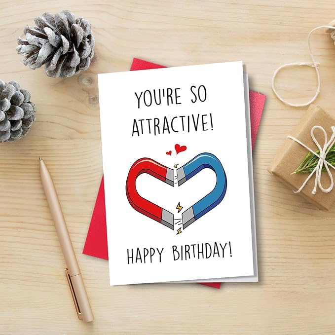 Dirty Birthday Card for Girlfriend Wife, Funny Birthday from Husband Boyfriend, You Are So Attractive Card